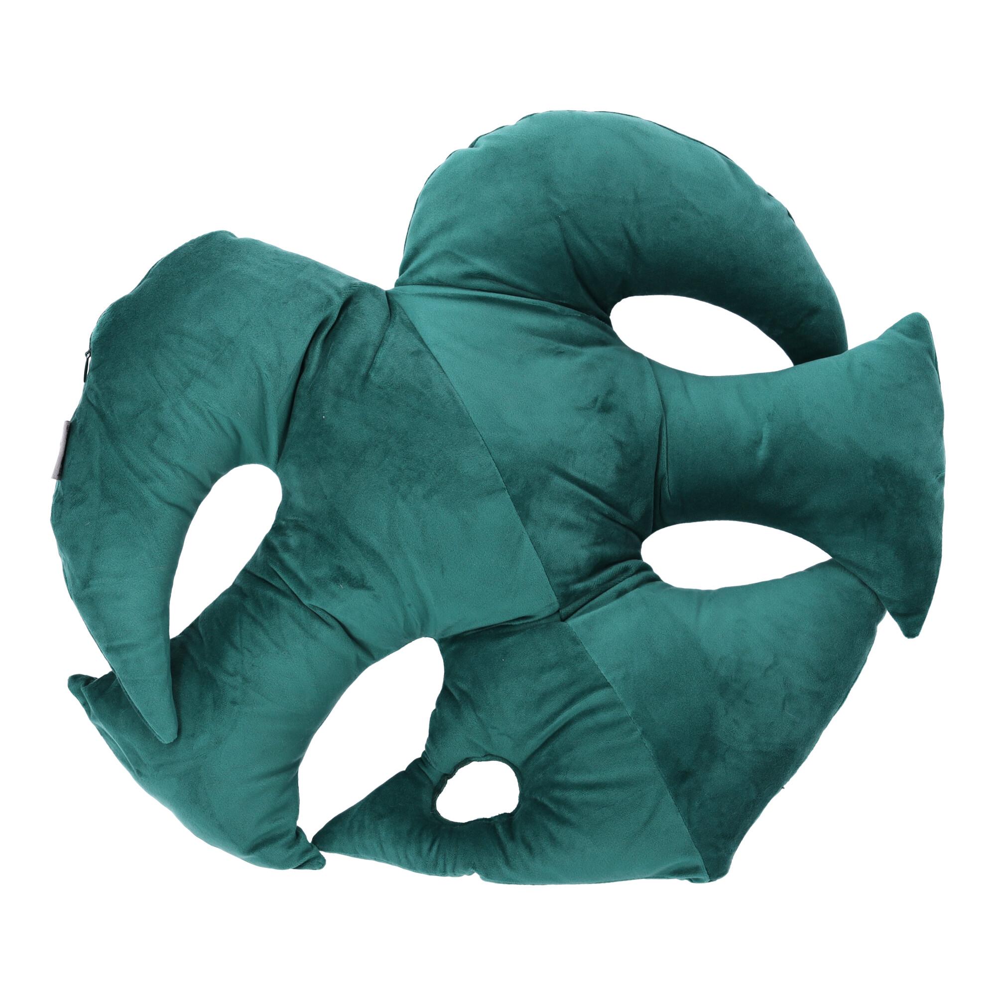 Poduszka dekoracyjna pluszowa w kształcie liścia - typ 3