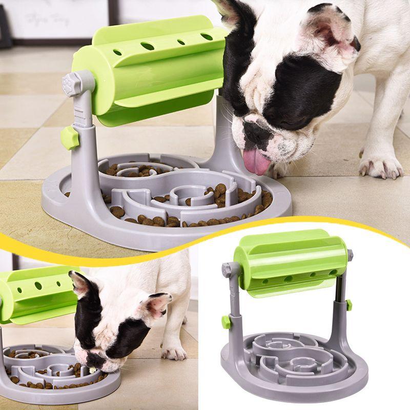 Interactive dog food dispenser - green