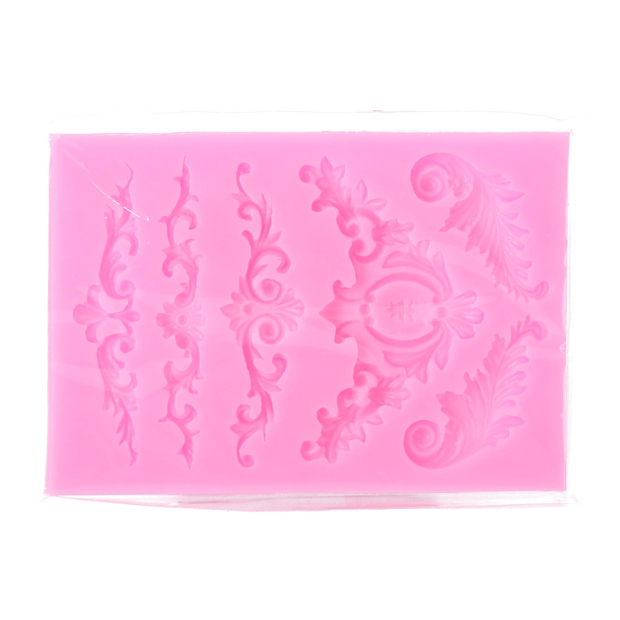 Silicone mold for decorating cakes, cake