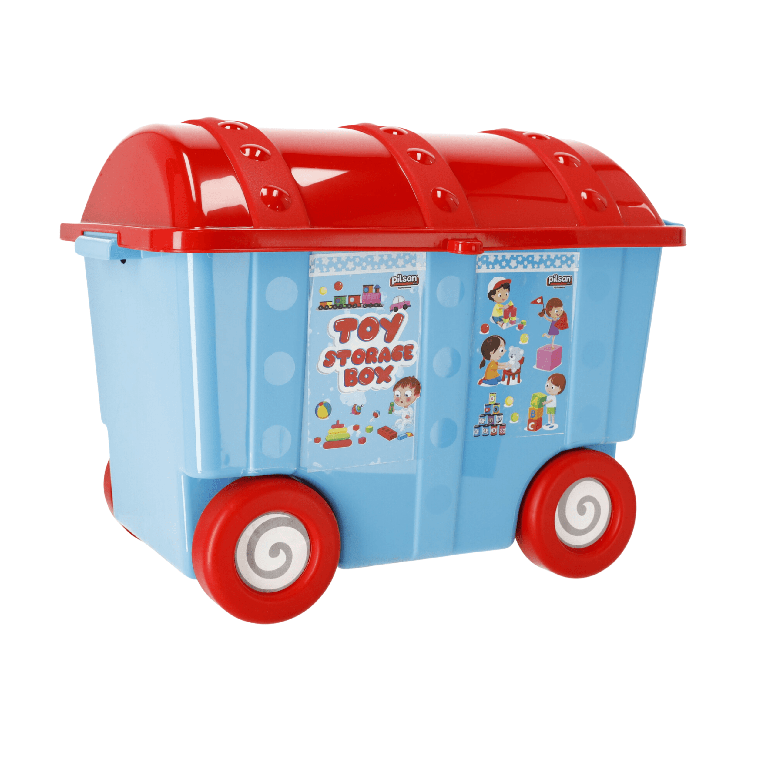 Pilsan Toy Container on Wheels - blue