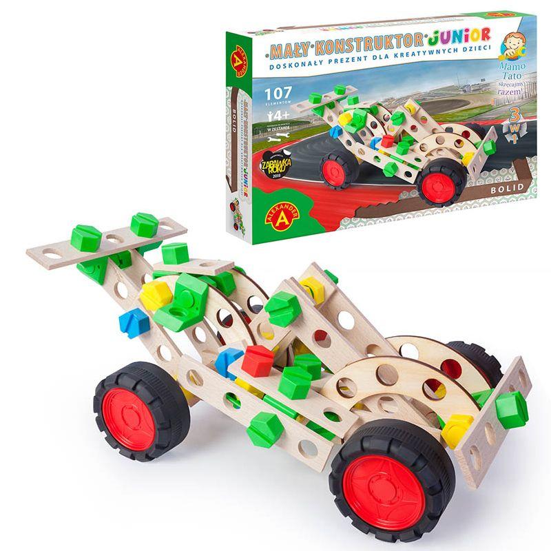 Zabawka konstrukcyjna Alexander - Mały Konstruktor Junior - 3w1 Bolid