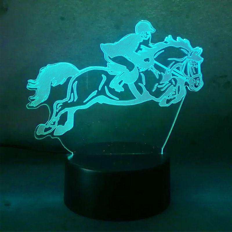 3D LED night lamp "Rider" Hologram + remote control