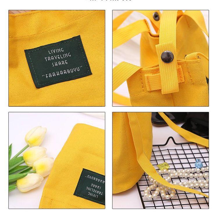 Material messenger bag - yellow