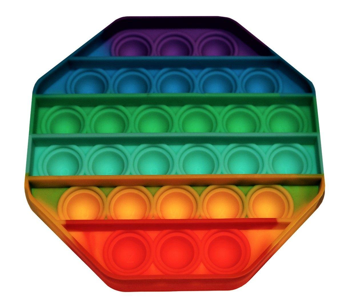 Zabawka sensoryczna PopIt antystresowa w kształcie oktagonu - kolorowa