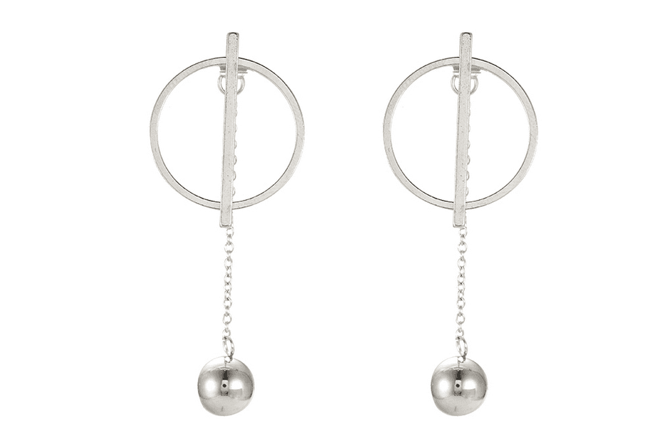 Hanging earrings Xuping wheels - silver