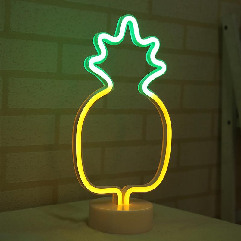 Dekoracyjna lampka neonowa LED- ananas