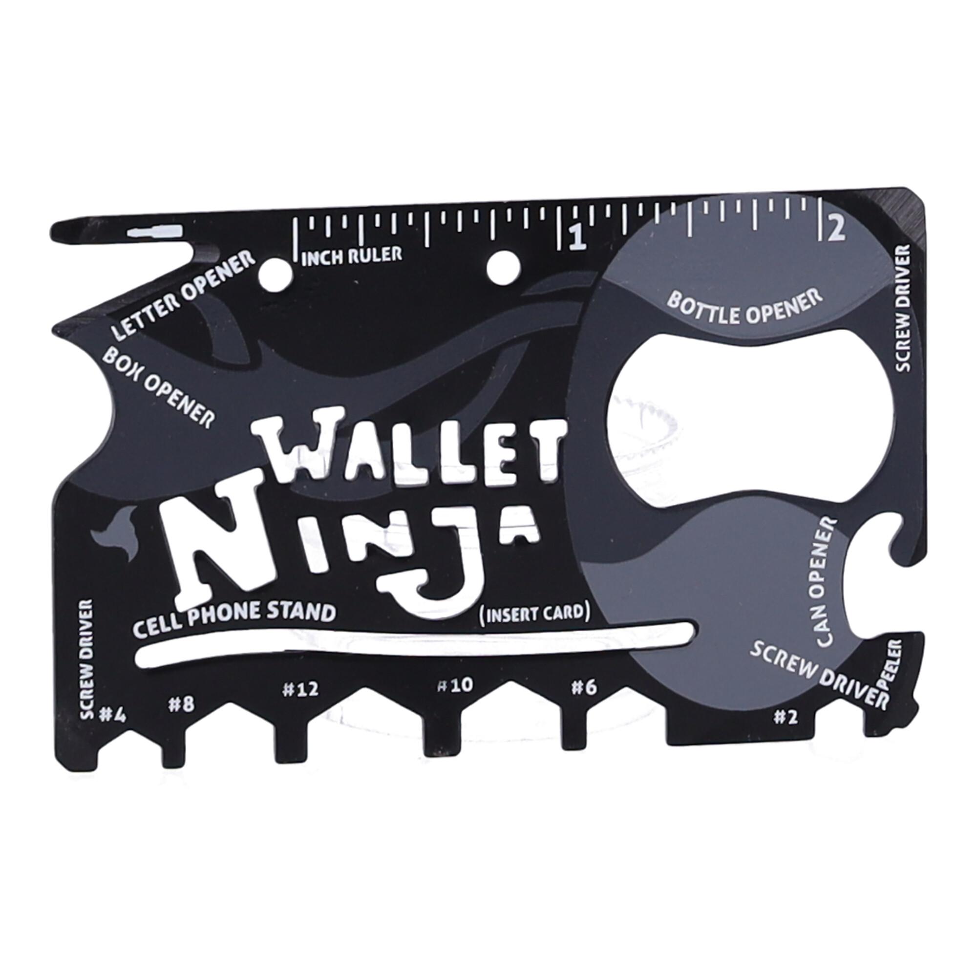 Wallet Ninja Survival Card, Multitool 18in1