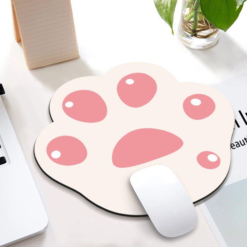 Mouse pad - pink cat's paw