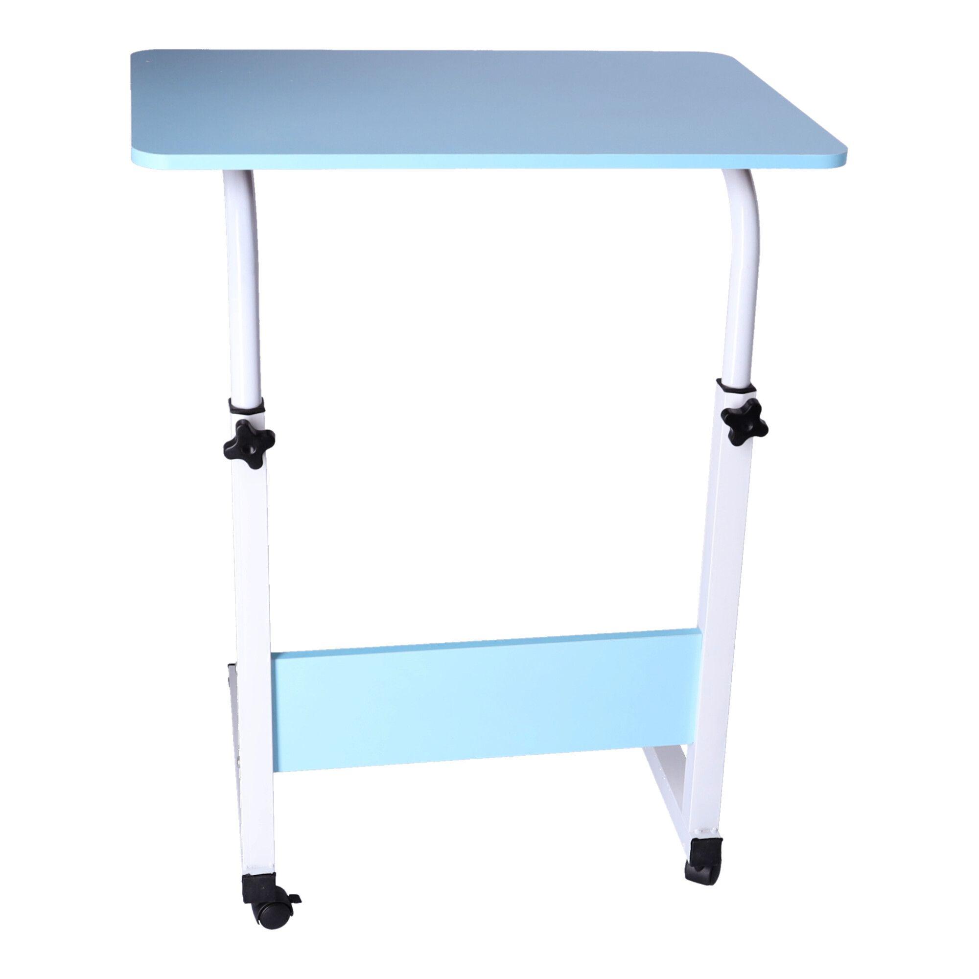 Mobilny stolik pod laptopa regulowany / Mobilny stolik kawowy - niebieski