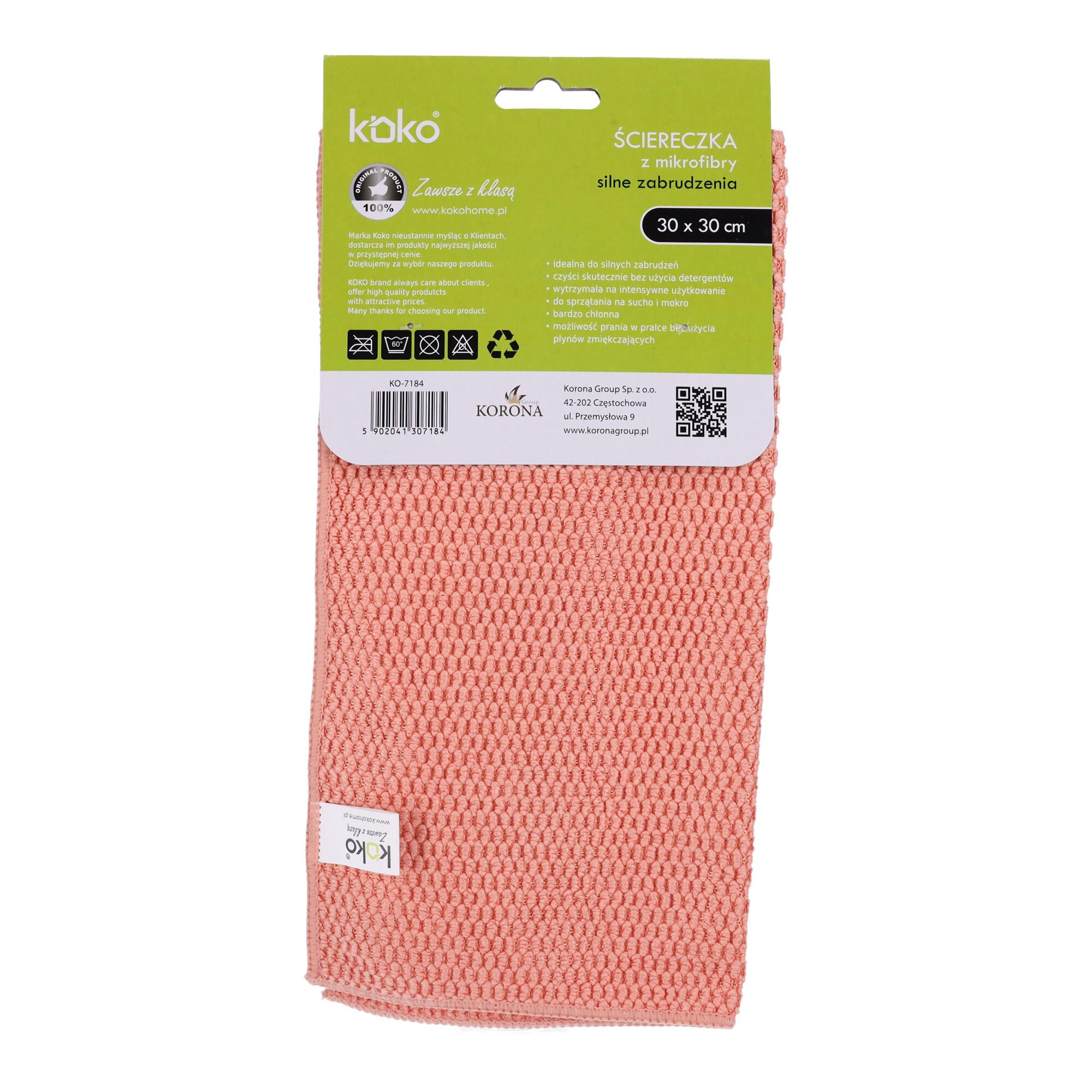 Microfiber cloth for heavy dirt KOKO, size 30x30 cm