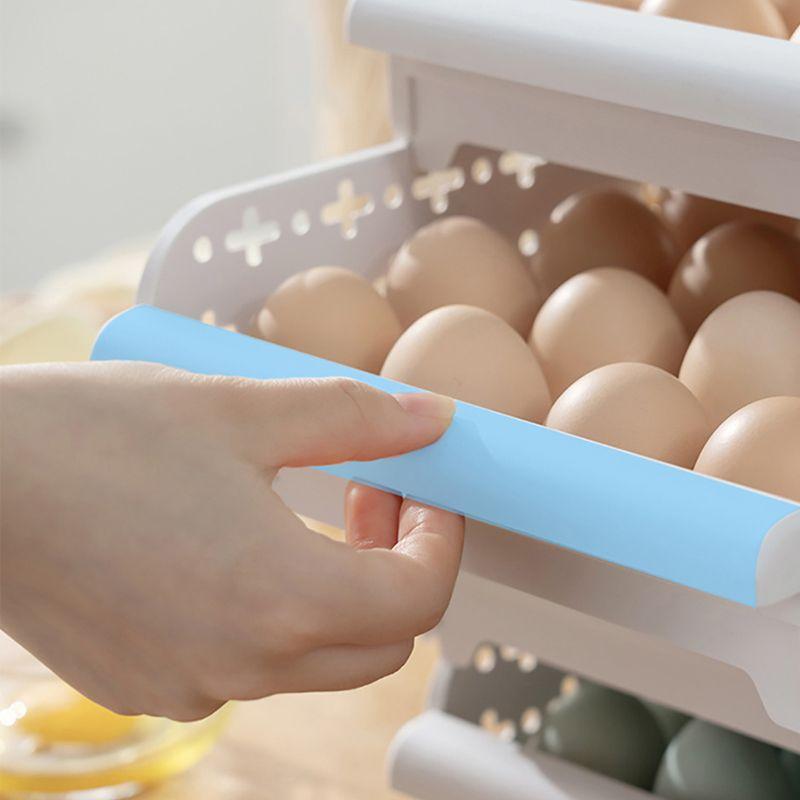 Egg container / drawer for 16 eggs