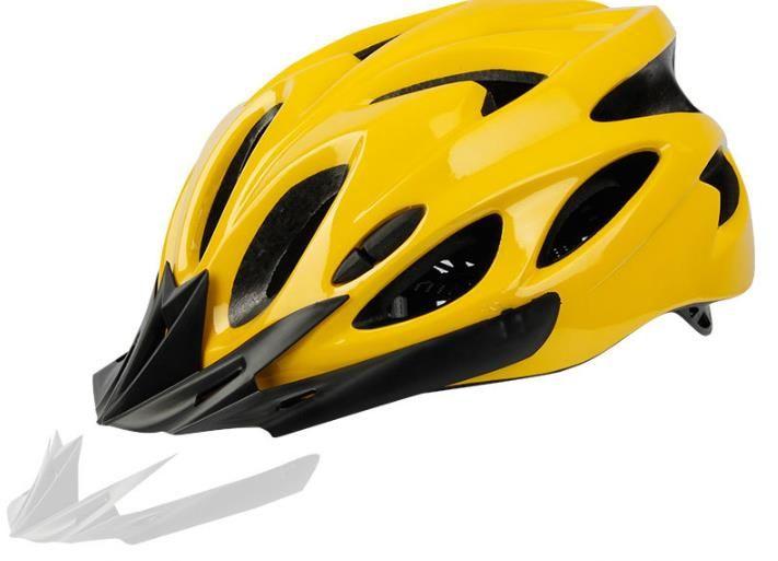 Universal helmet for bicycles - yellow and black