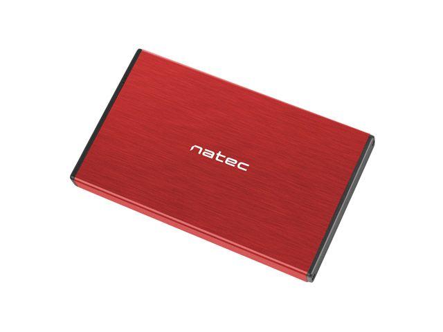 Obudowa NATEC Rhino Go NKZ-1279 (2.5"; USB 3.0; Aluminium; kolor czerwony)