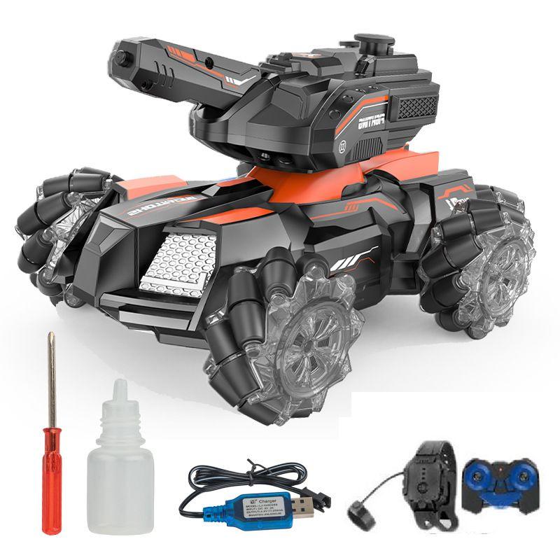 Car, RC stunt tank with water bomb UKC041B, gesture-controlled, controller, remote control - orange.