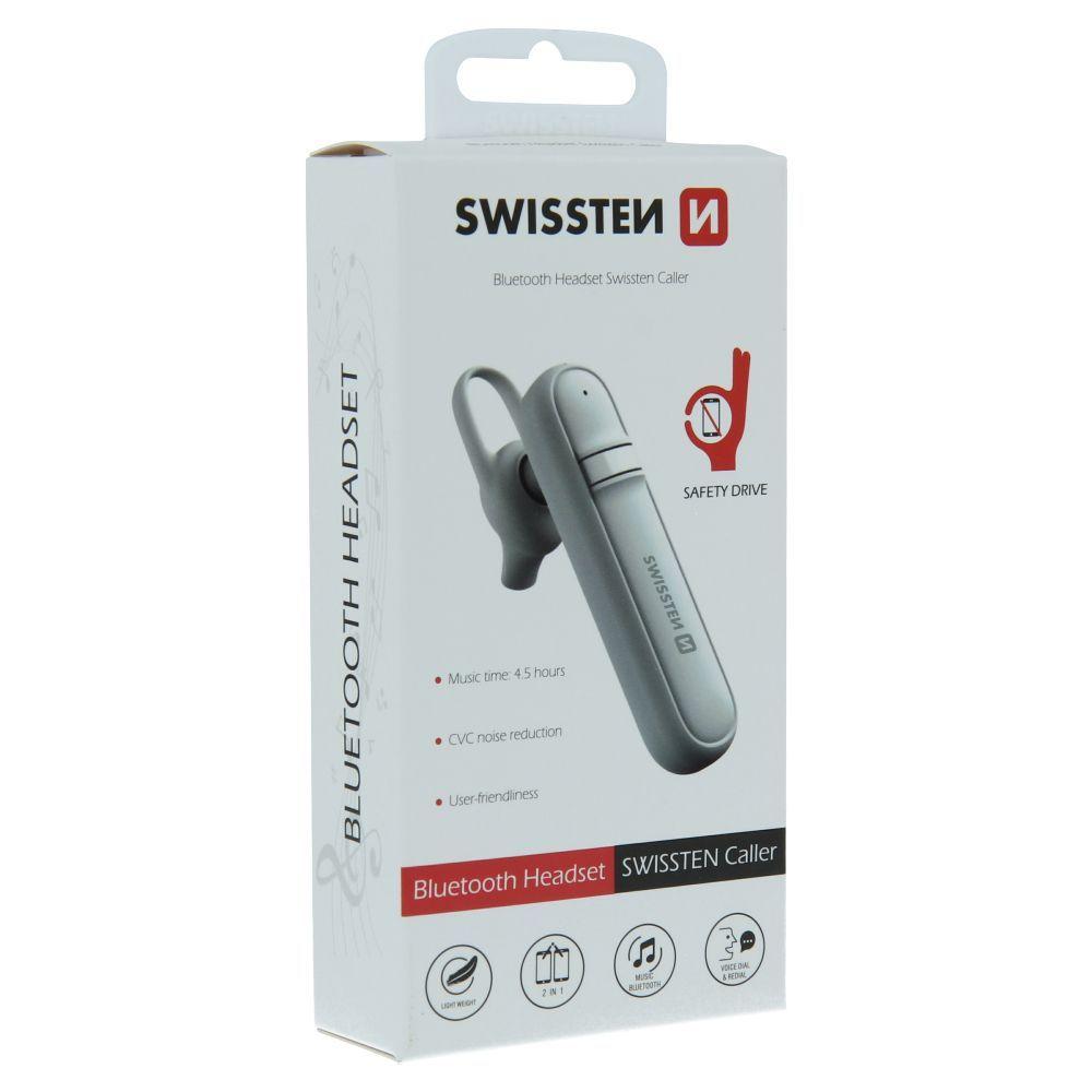 Bluetooth Headset Swissten Caller - white