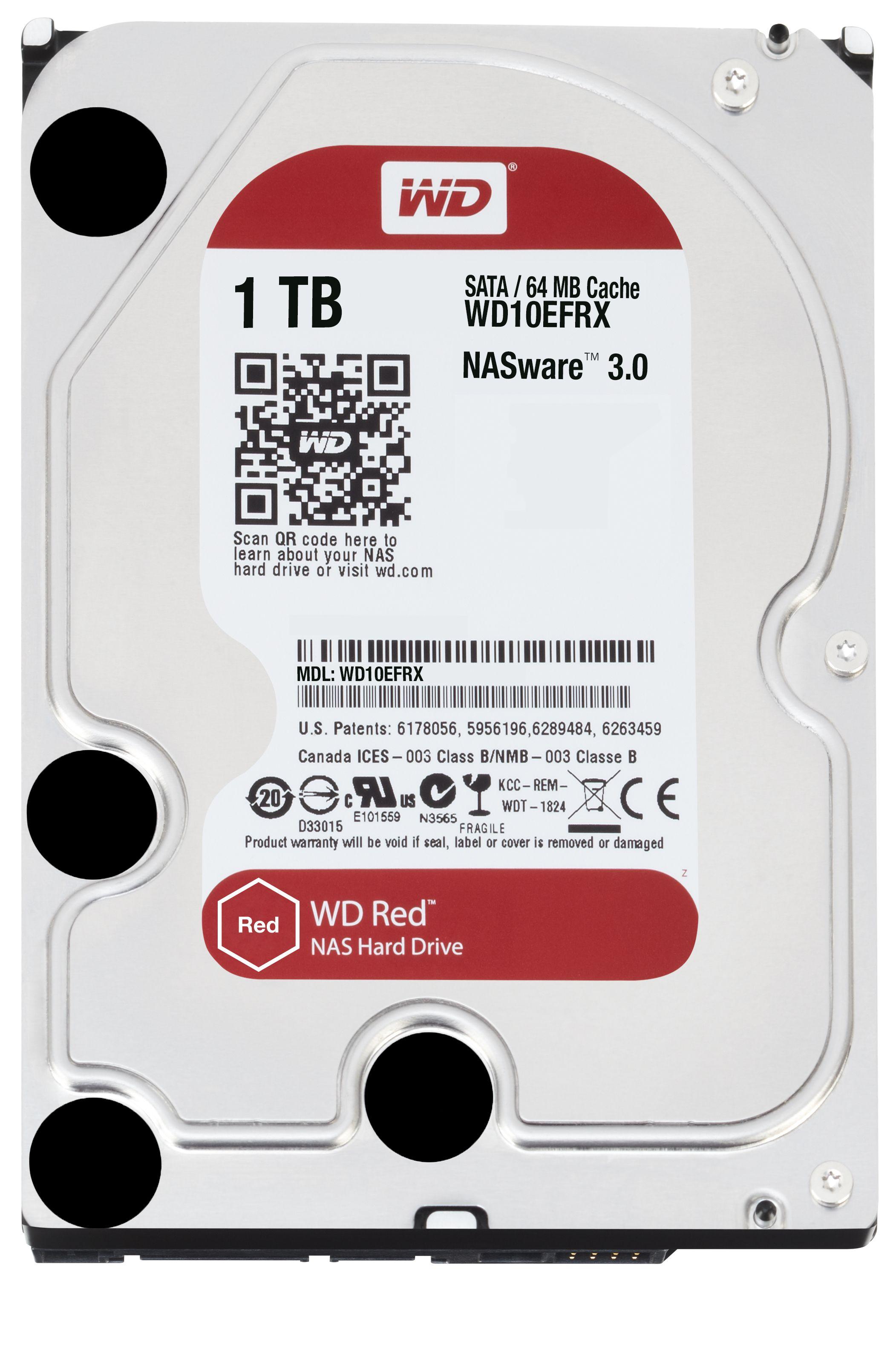 Dysk HDD WD Red Plus WD10EFRX (1 TB ; 3.5"; 64 MB; 5400 obr/min)