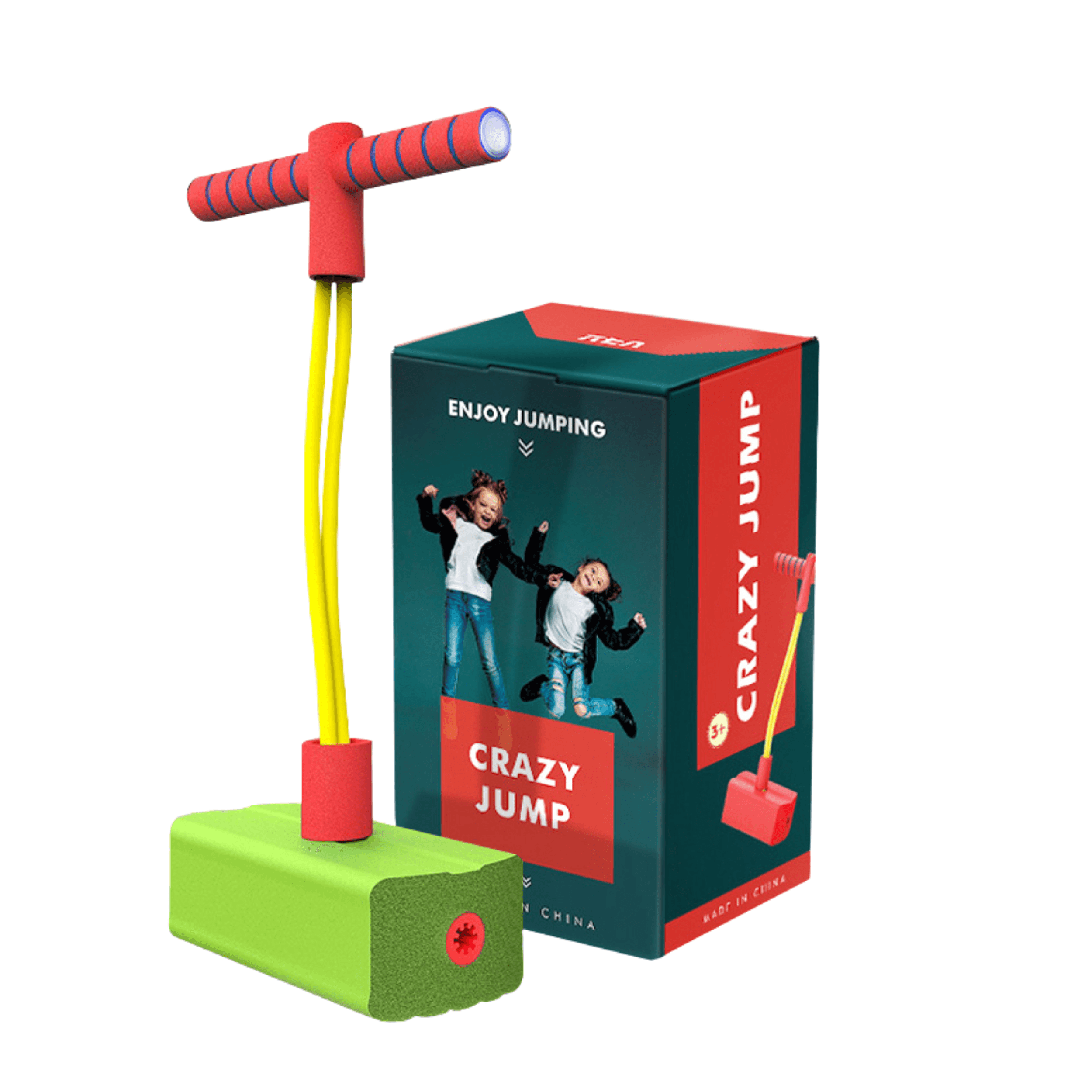 Pogo Jumper/Kids' Fun Foam Jumping Stick - green