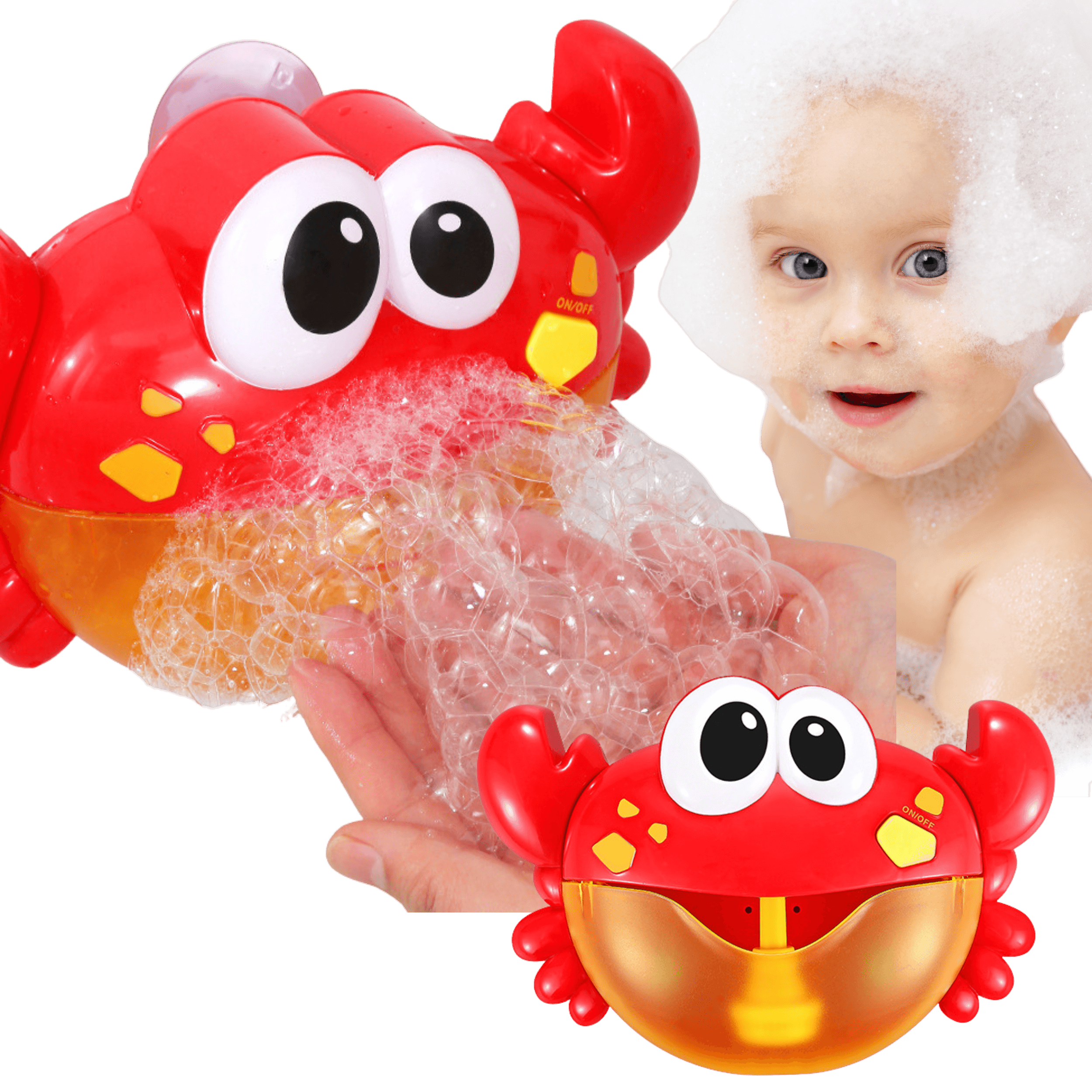 Foam maker in the bathtub - crab