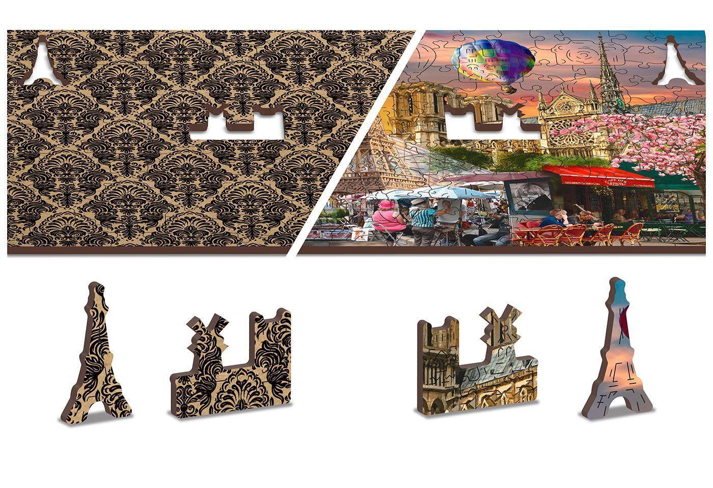 Drewniane Puzzle z figurkami – Wiosna w Paryżu rozm. XL, 600 elementów