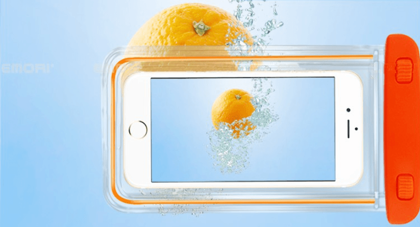 Waterproof universal case, phone cover - orange