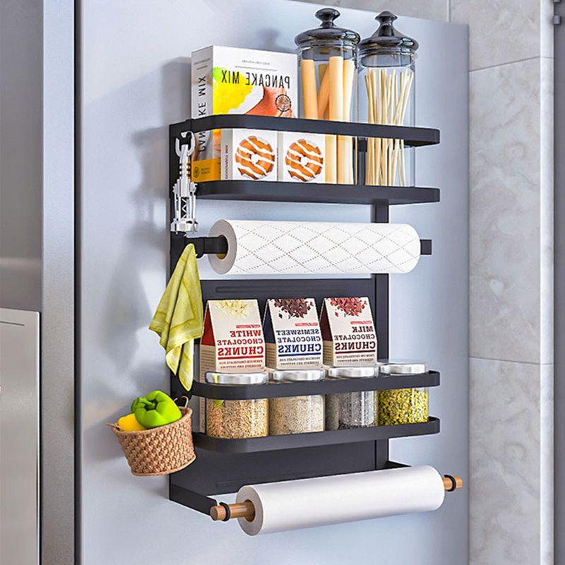 Magnetic organizer for kitchen accessories - three-level