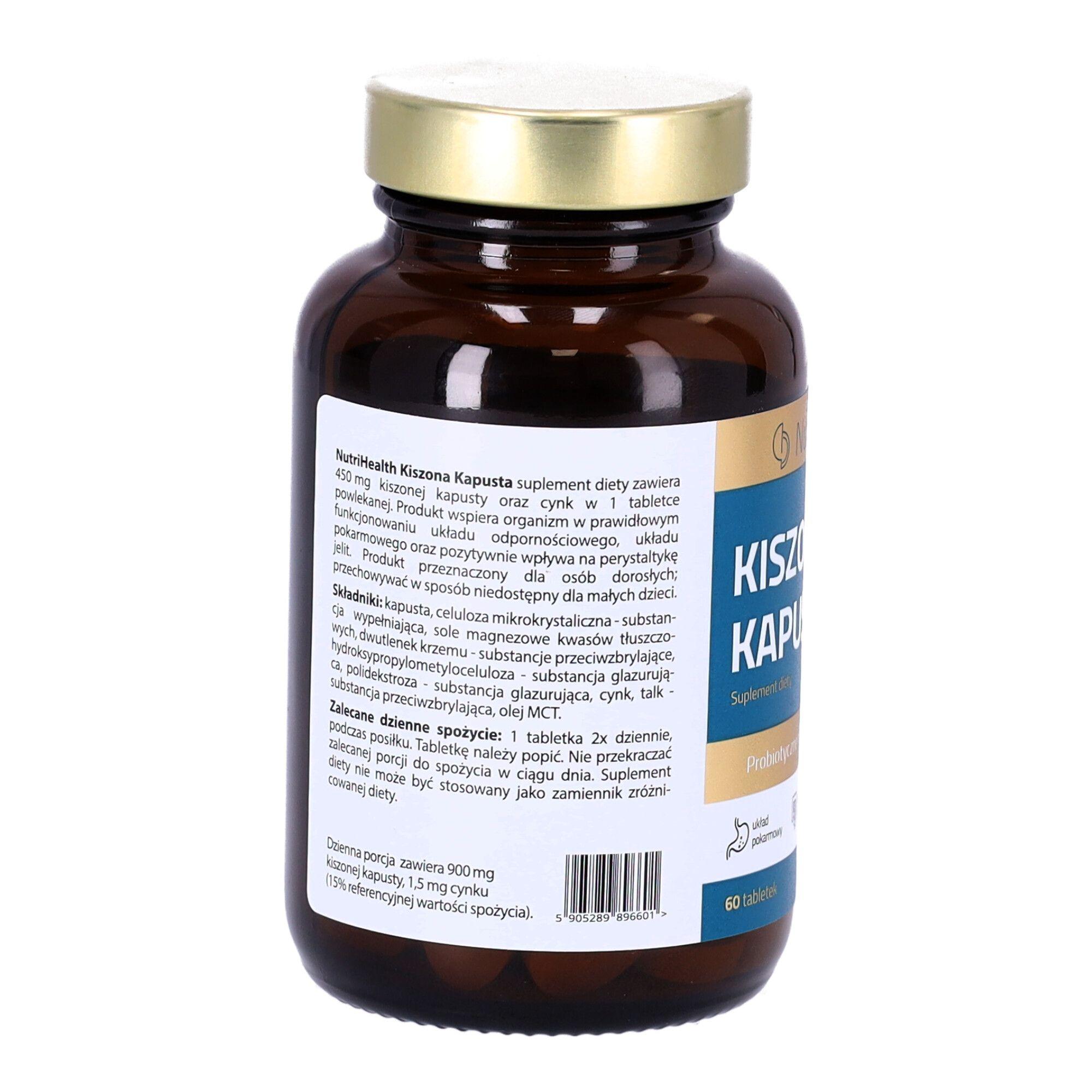 Suplement diety NutriHealth KISZONA KAPUSTA, (60 kapsułek) 100% naturalny