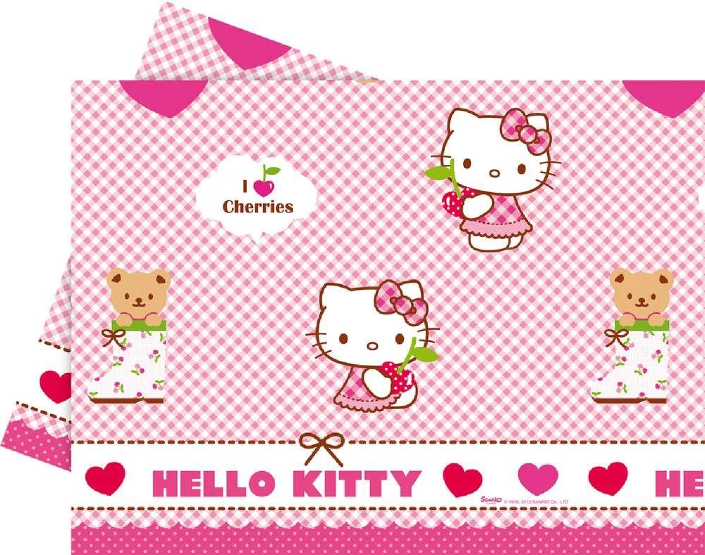Plastic tablecloth 120x180cm Hello Kitty