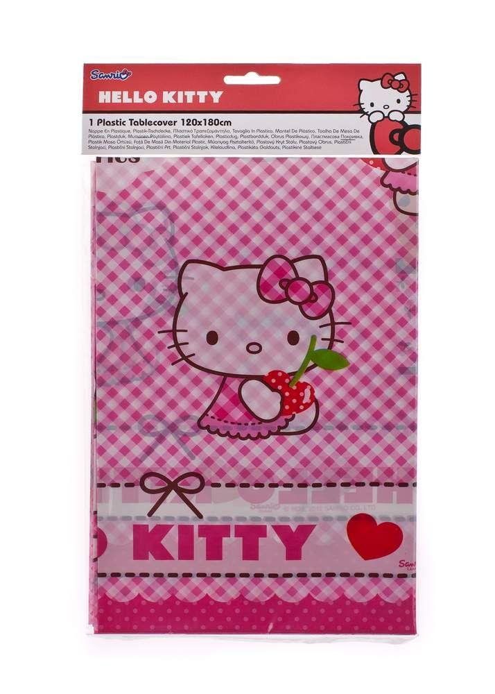 Plastic tablecloth 120x180cm Hello Kitty