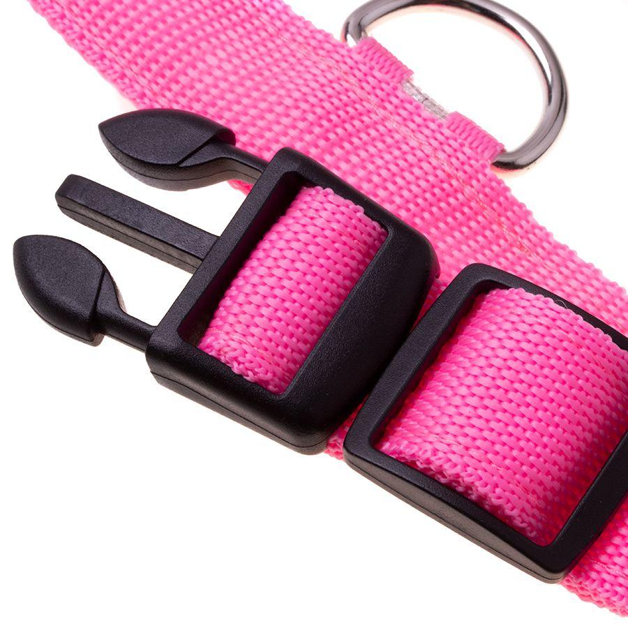 LED dog collar, size XL - pink