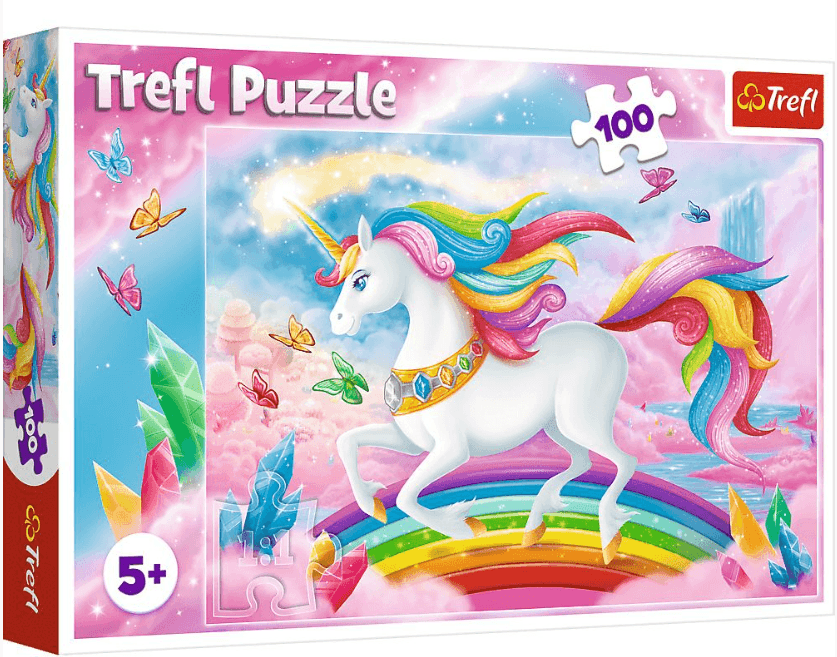 Clubs: Puzzle 100 pcs. - In the crystal world of unicorns