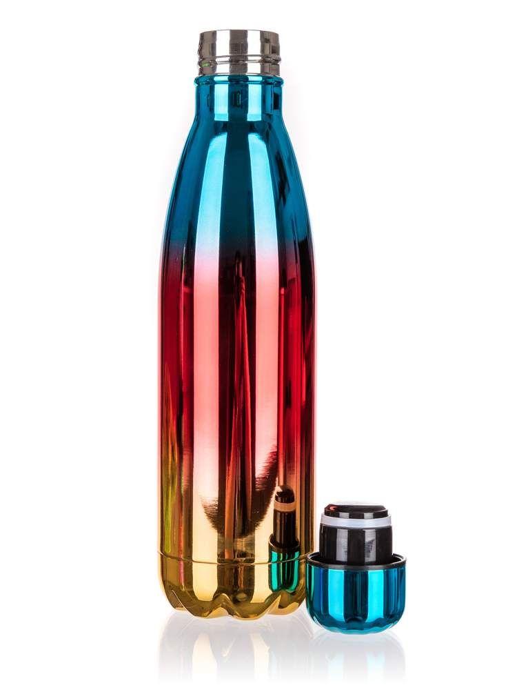 Butelka termiczna FLAMENCO 500ml tęczowo niebieska