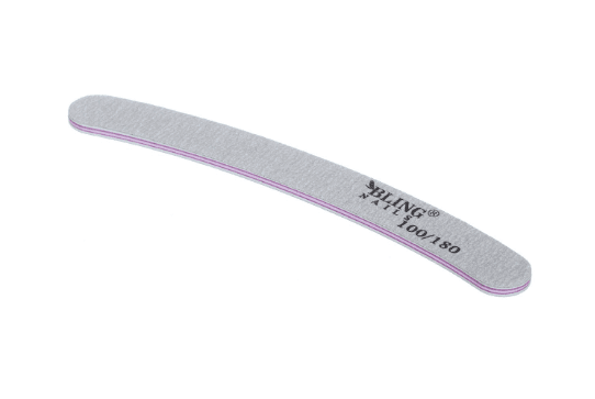 Double-sided nail file, gray, BLING 100/180 - type 7