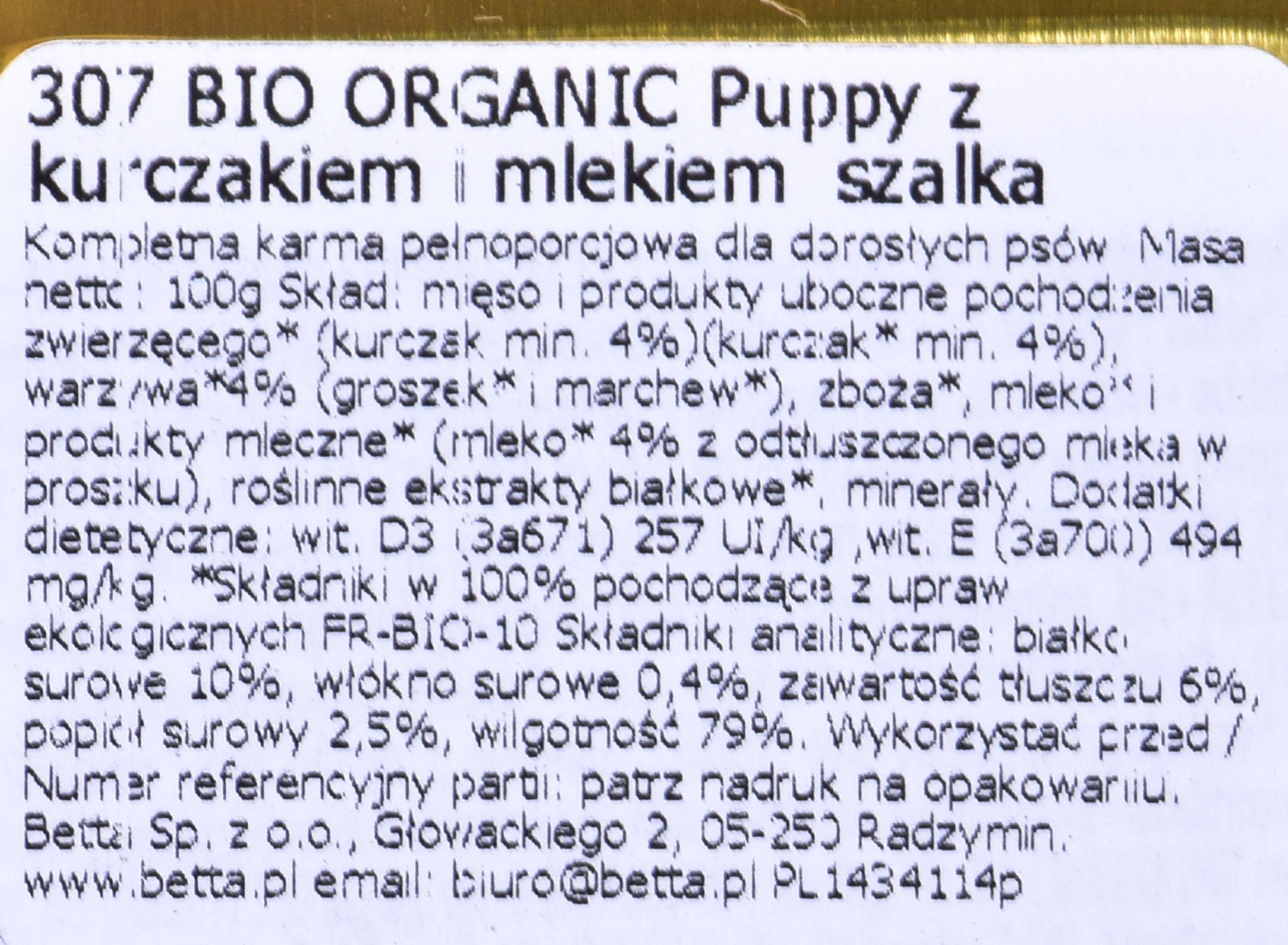 ALMO NATURE Daily Menu BIO Dog Puppy Kurczak i mleko - szalka 100g