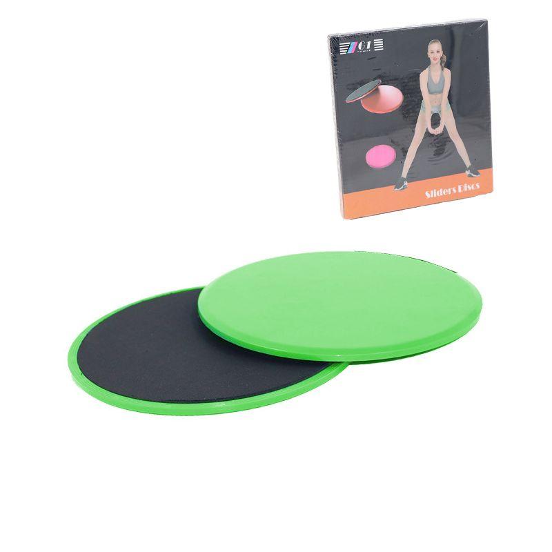 Slip discs + 5 exercise gums - green