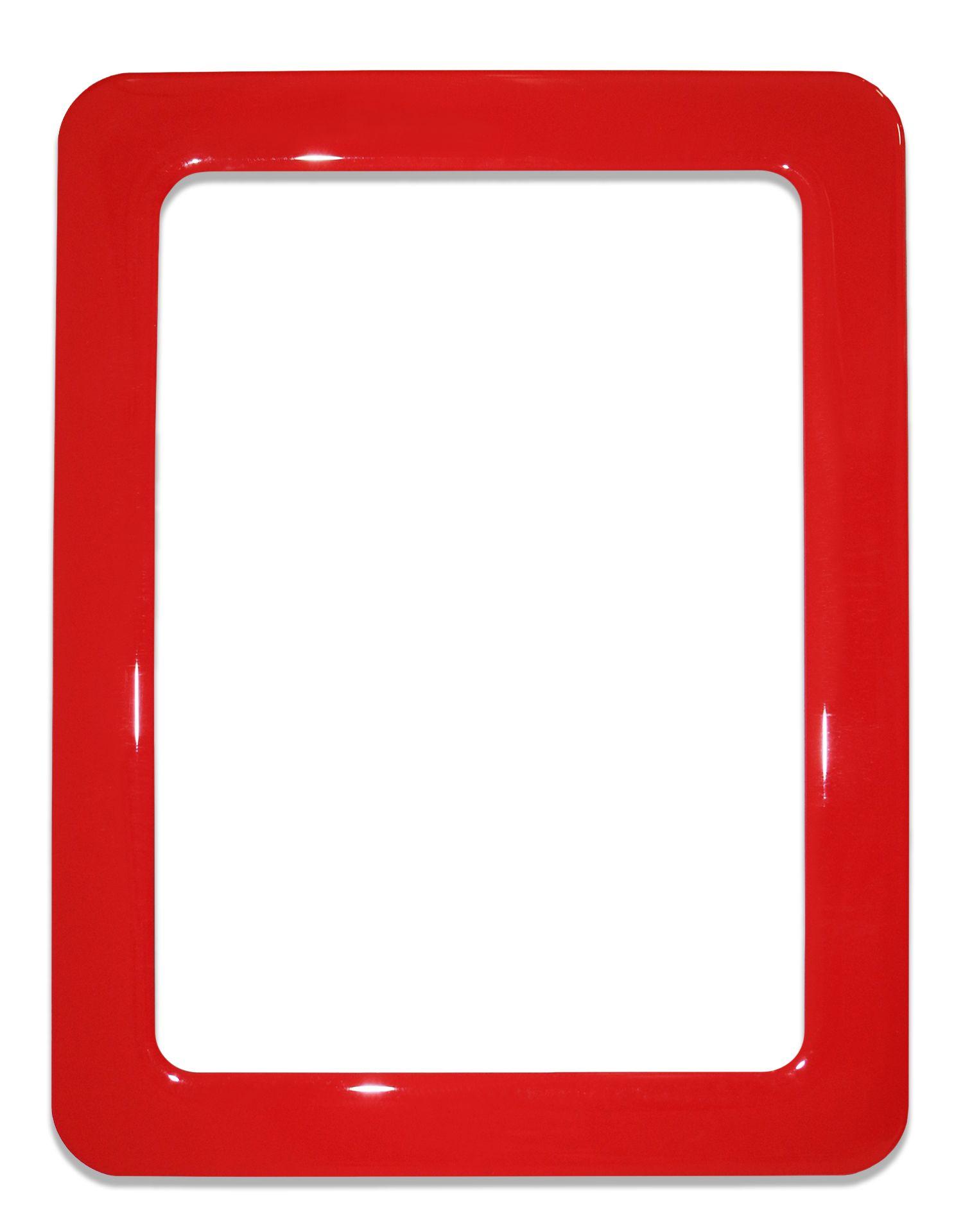 Magnetic self-adhesive frame size 16.0x11.8cm - red