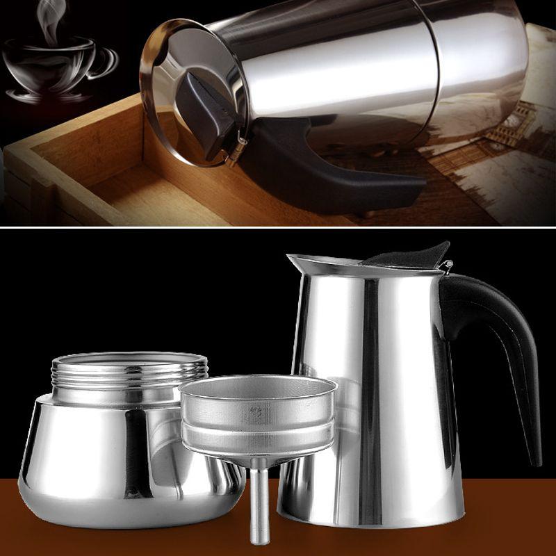 Kawiarka do kawy - srebrna, 100ml, 2 filiżanki