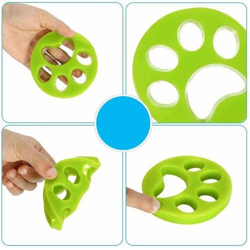 Green paw for cleaning clothes from animal hair