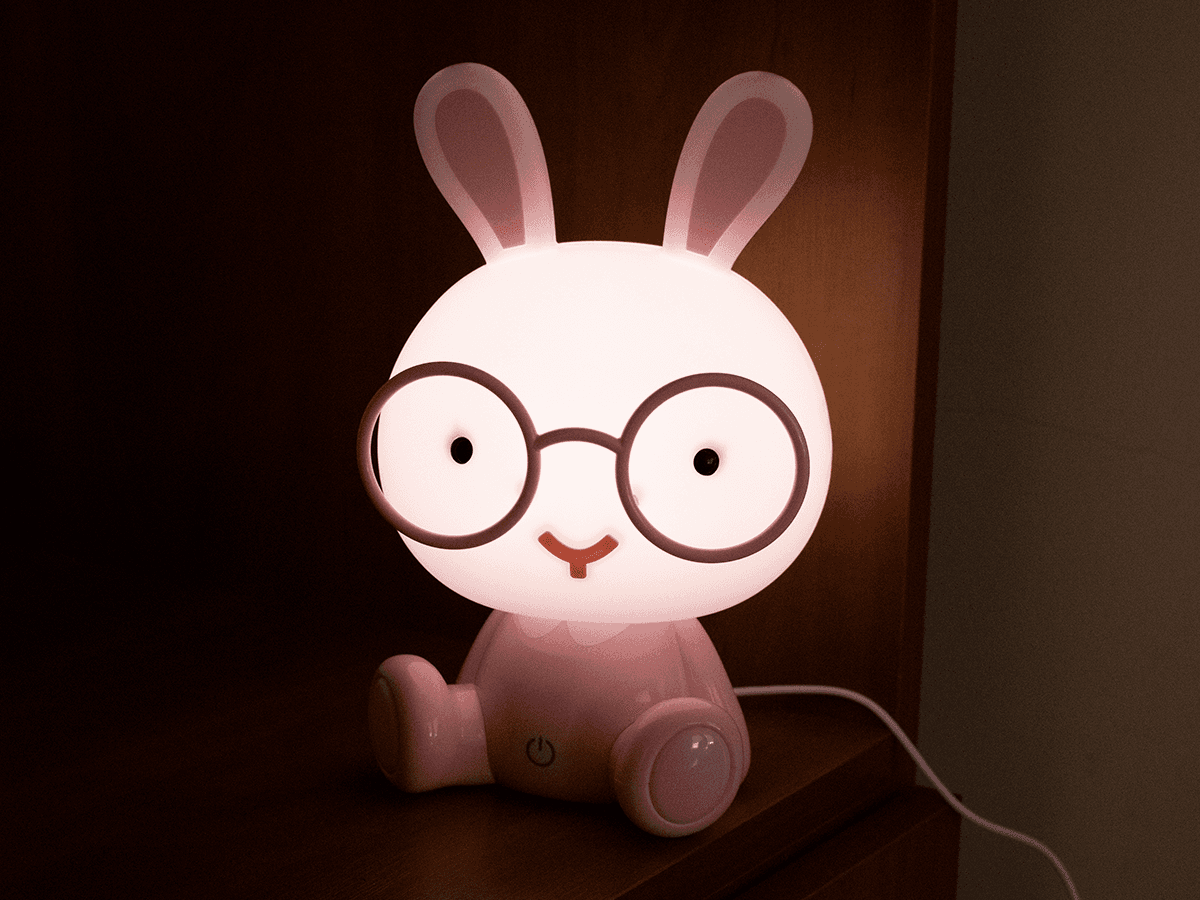 Children's night lamp Rabbit - pink