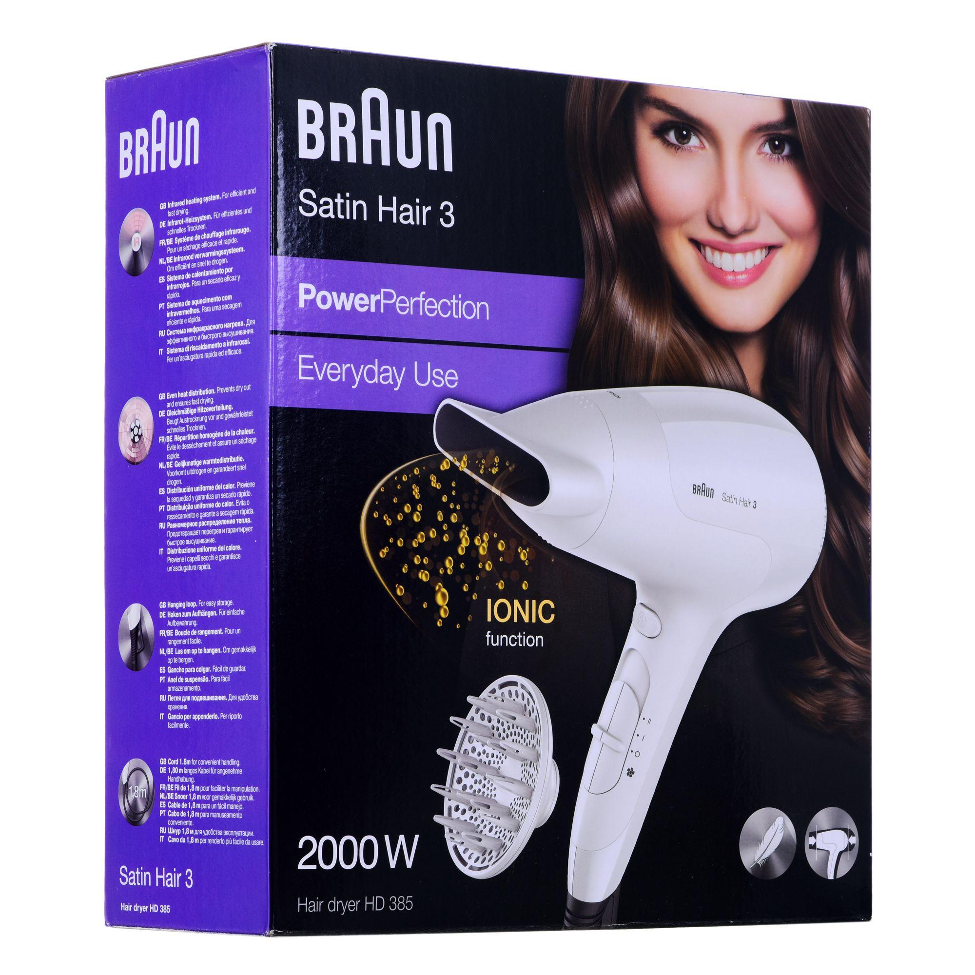 Suszarka do włosów Braun HD 385 (2000W; biały)