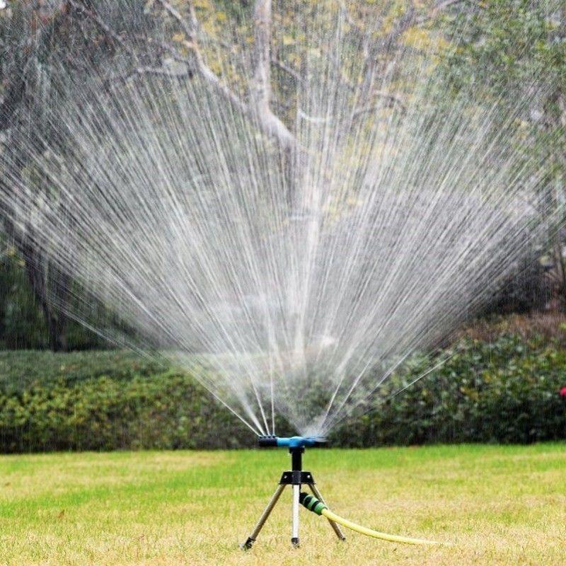 Rotary garden sprinkler for a hose