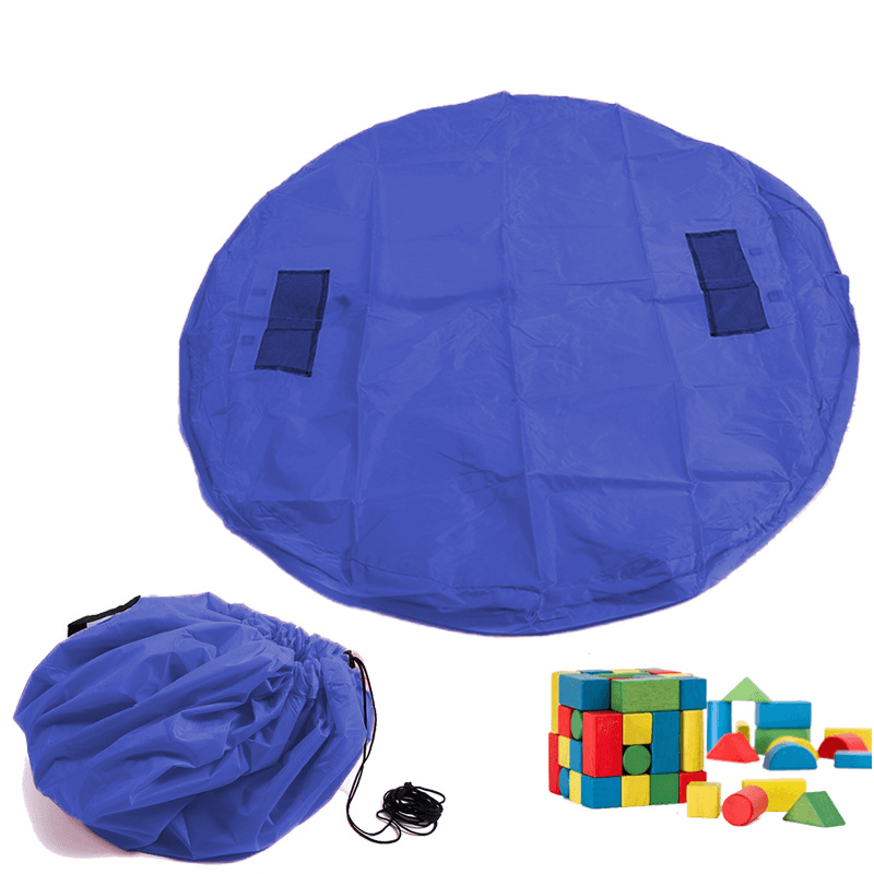 Mat / bag for children's blocks - small blue