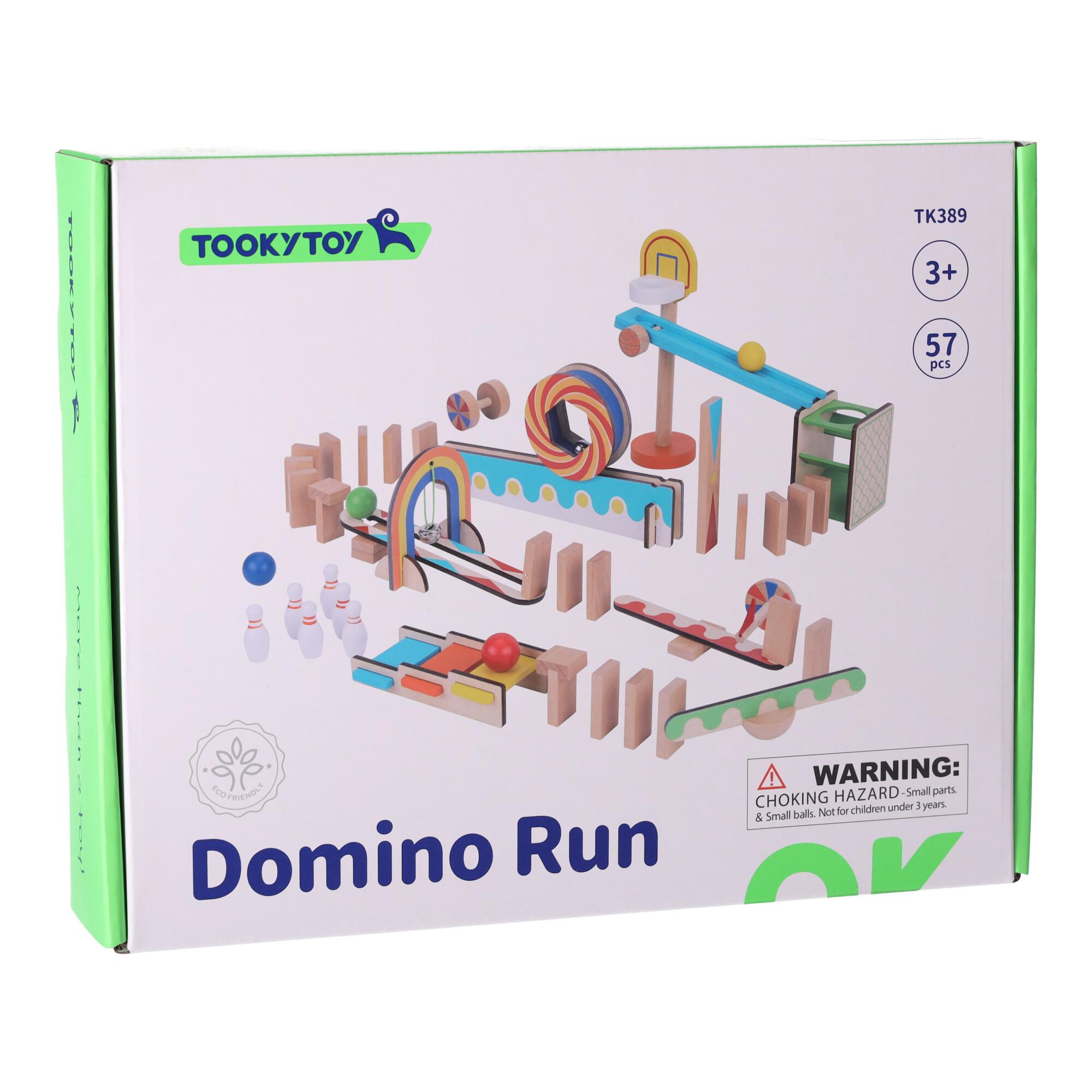 Drewniane klocki do budowania domino/ Układanka Domino Tooky Toy
