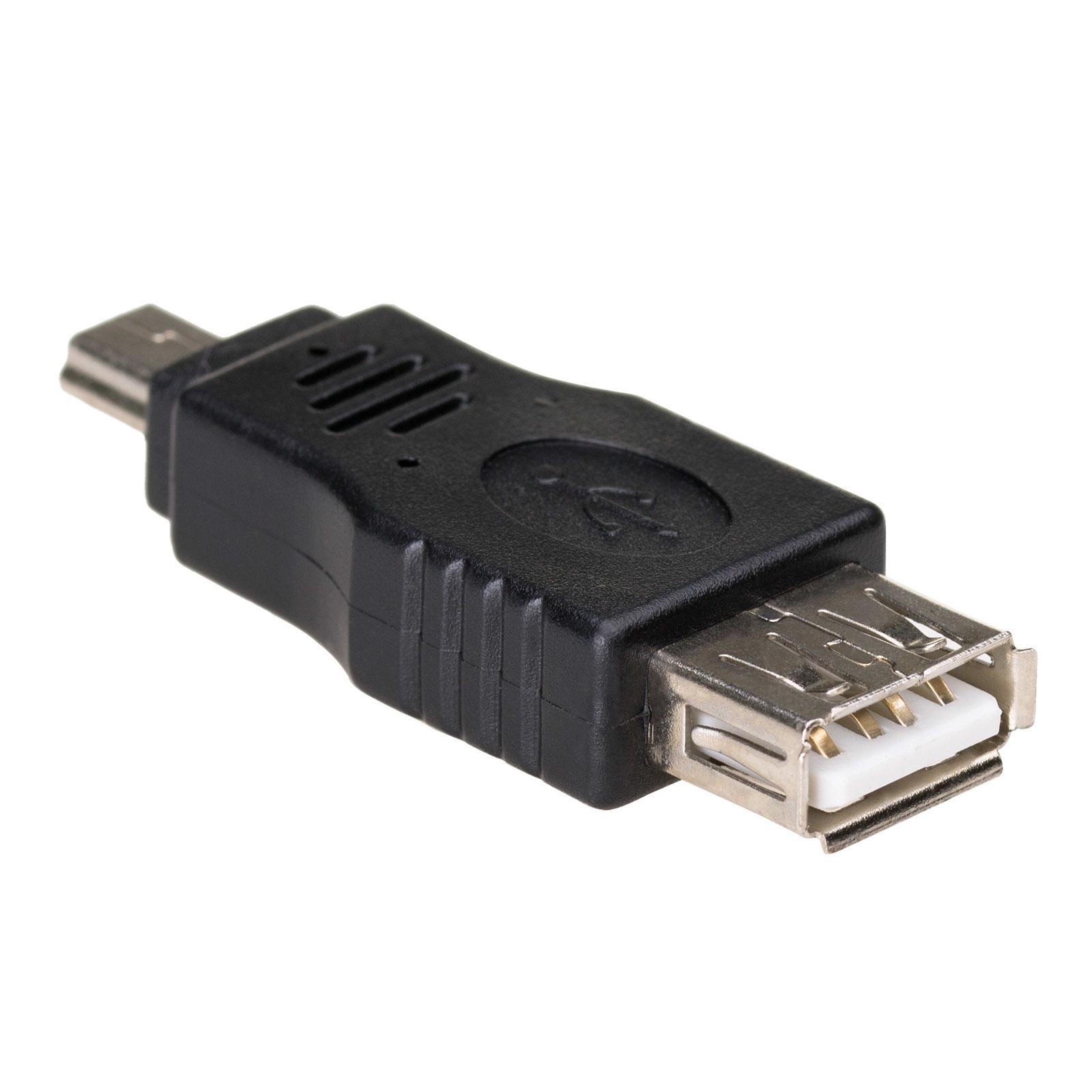 Adapter Akyga AK-AD-07 (USB F - Mini USB M; kolor czarny)