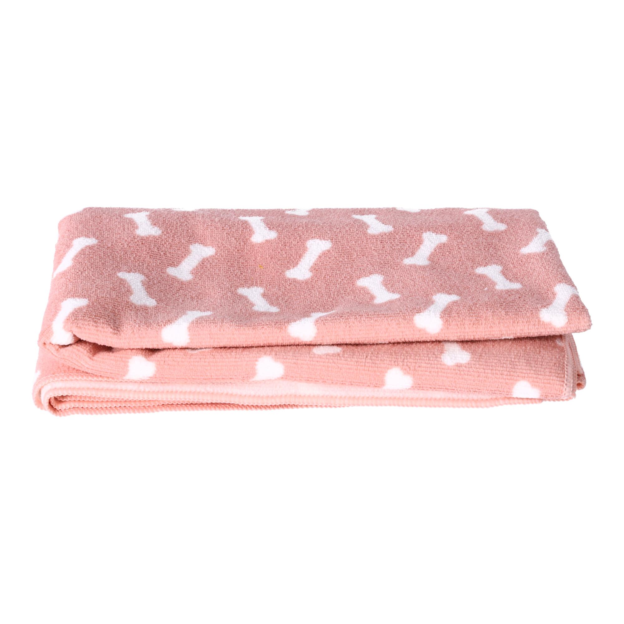 Ręcznik kąpielowy dla psa i kota - różowy