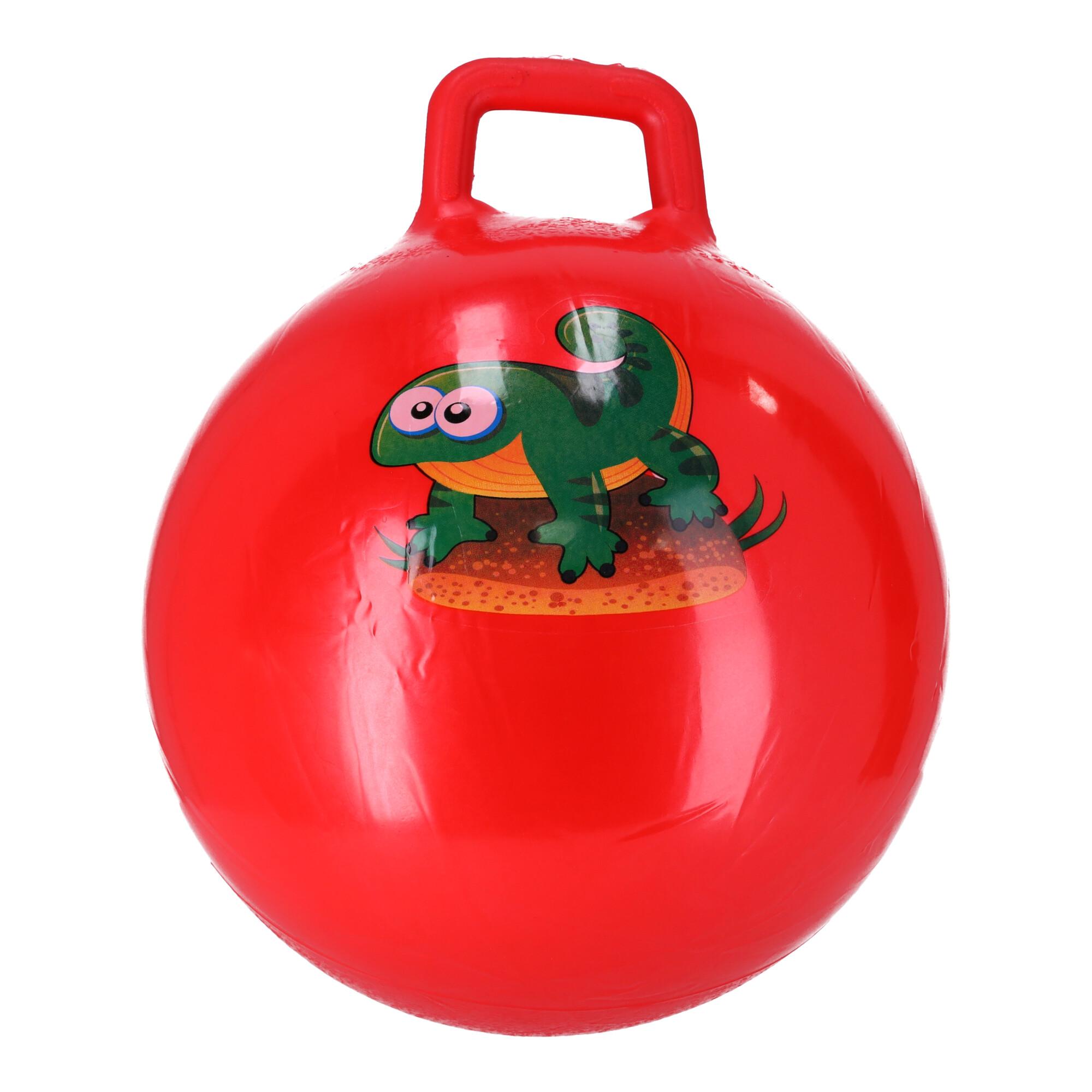 Jumping ball, jumper for children with handles - red