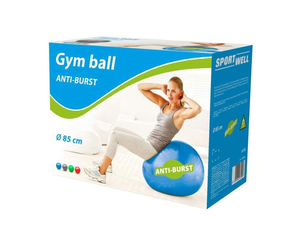 Gymnastic ball 85cm SPORTWELL - grey