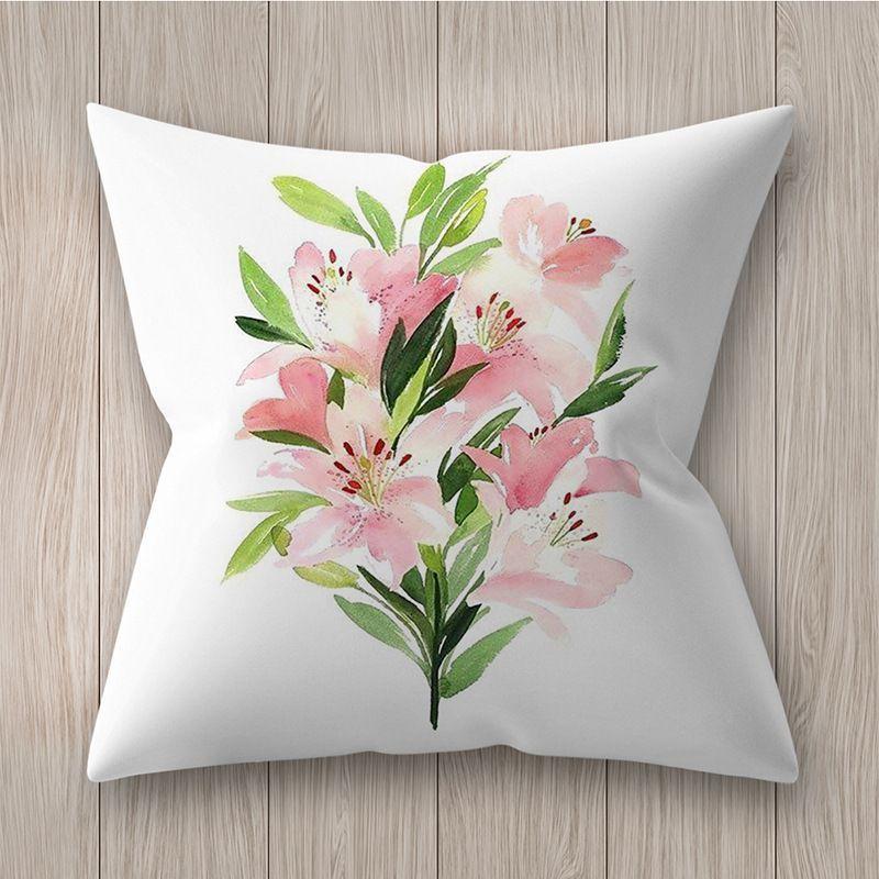 Decorative pillowcase with flowers - pattern VI