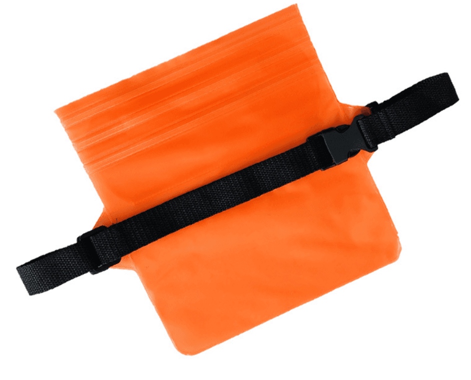 Waterproof kidney, belt pouch - orange