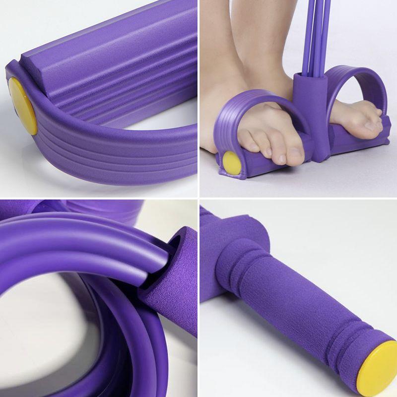 Extender device for exercising the muscles of the legs, abdomen, thighs - purple