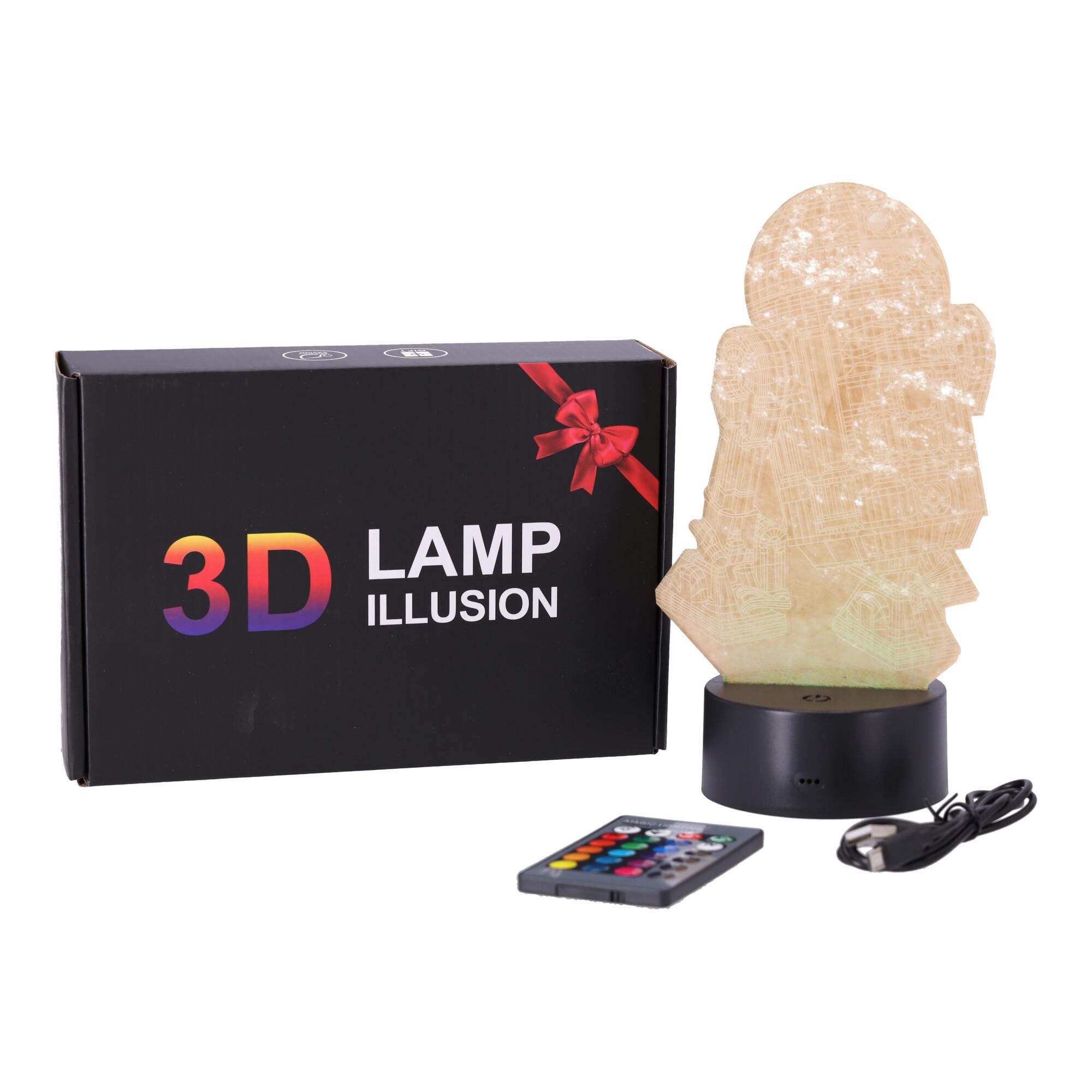 3D LED night light "Star Wars - R2D2" Hologram + pilot
